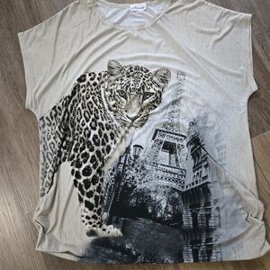 Chic Leopard in Paris Graphic Tee